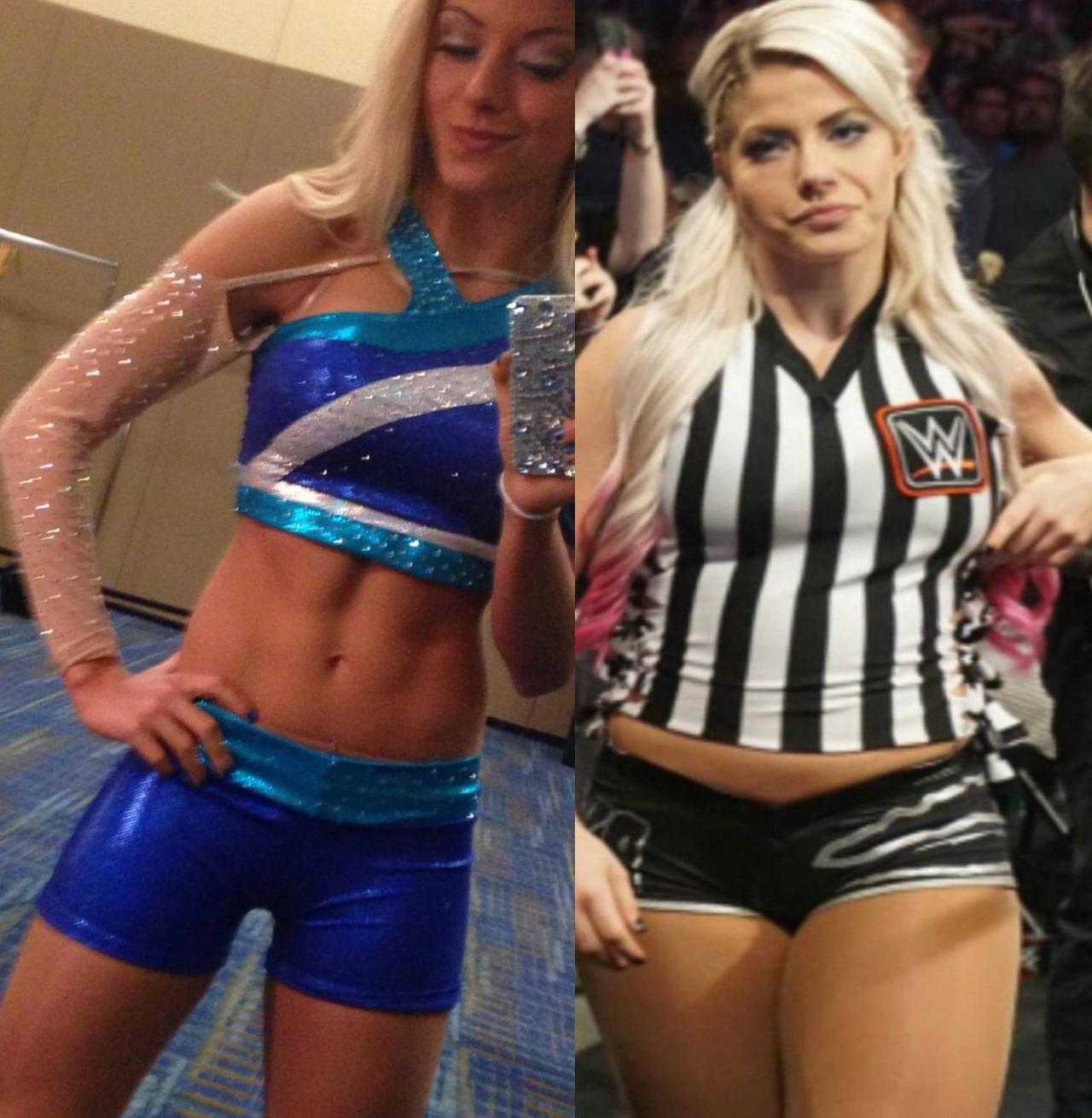 Sexy Cheerleader WWE Alexa Bliss weight gain by 17basil on DeviantArt.