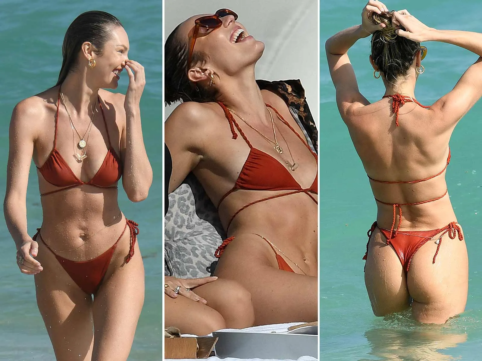 Candice Swanepoel is a Holiday Treat While Flaunting Mommy Curves in Itty  Bitty Bikini