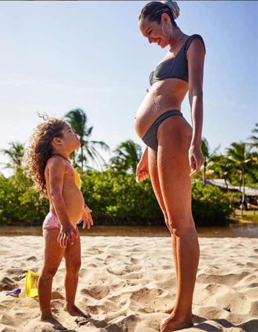 Candice Swanepoel shows off baby bump in bikini | HELLO!