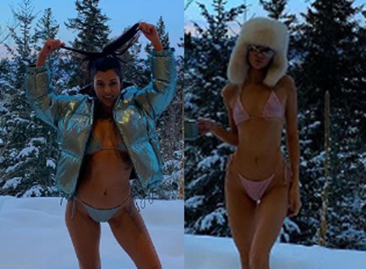 Kourtney Kardashian & Kendall Jenner Sport Thongs - And All ...