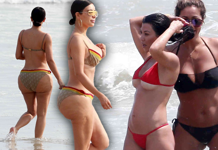 PICS] Kim & Kourtney Kardashian Flash Butt, Boobs ...
