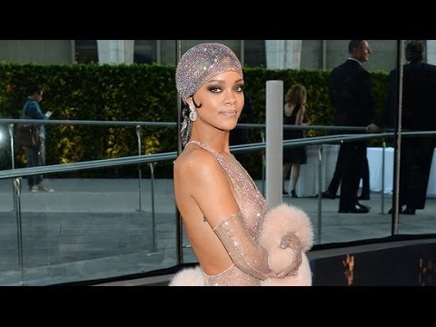 Rihanna Wears a Nude See-Through Dress at the CFDA Awards - YouTube