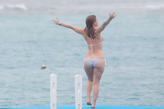 Alice Eve – Wearing Bikini on the beach in Barbados - 12thBlog