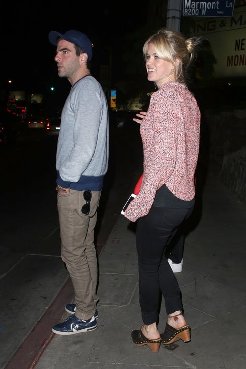 Zachary Quinto u0026 Alice Eve at Chateau Marmont; Chris Pine at LAX ...