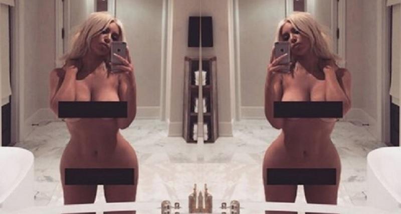 Kim Kardashian posts nude selfie for International Women's ...
