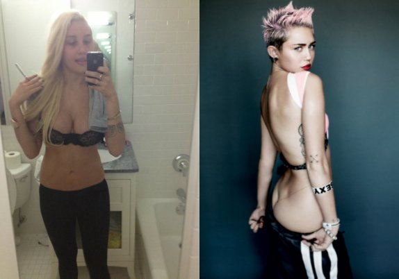 Former Teen Stars Amanda Bynes and Miley Cyrus Both Pose ...
