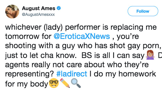 August Ames kills herself after Twitter uproar