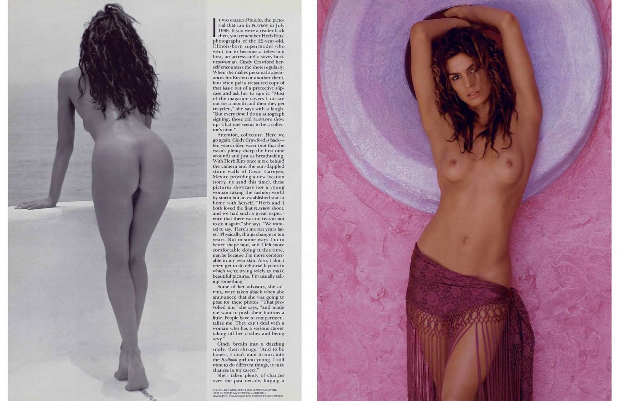Cindy Crawford by Herb Ritts, Playboy Magazine USA, October ...