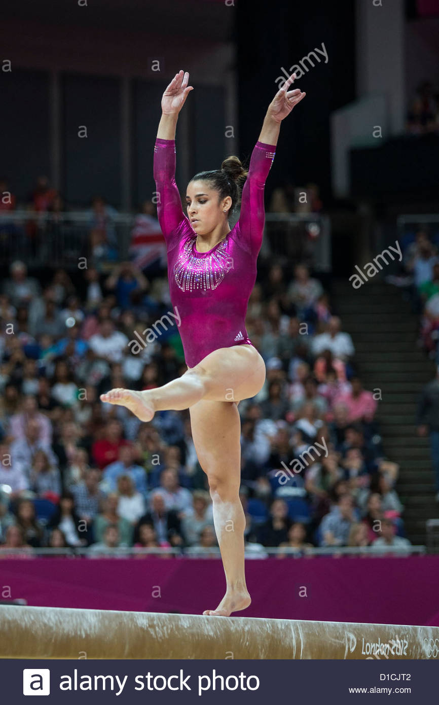 Alexandra Raisman (USA) competing on the balance beam during ...