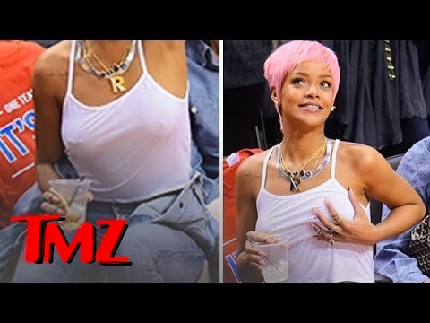 Rihanna grabs her boob! | TMZ