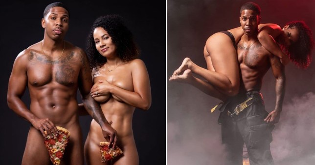 This couple shows off their nude, pizza-filled engagement ...