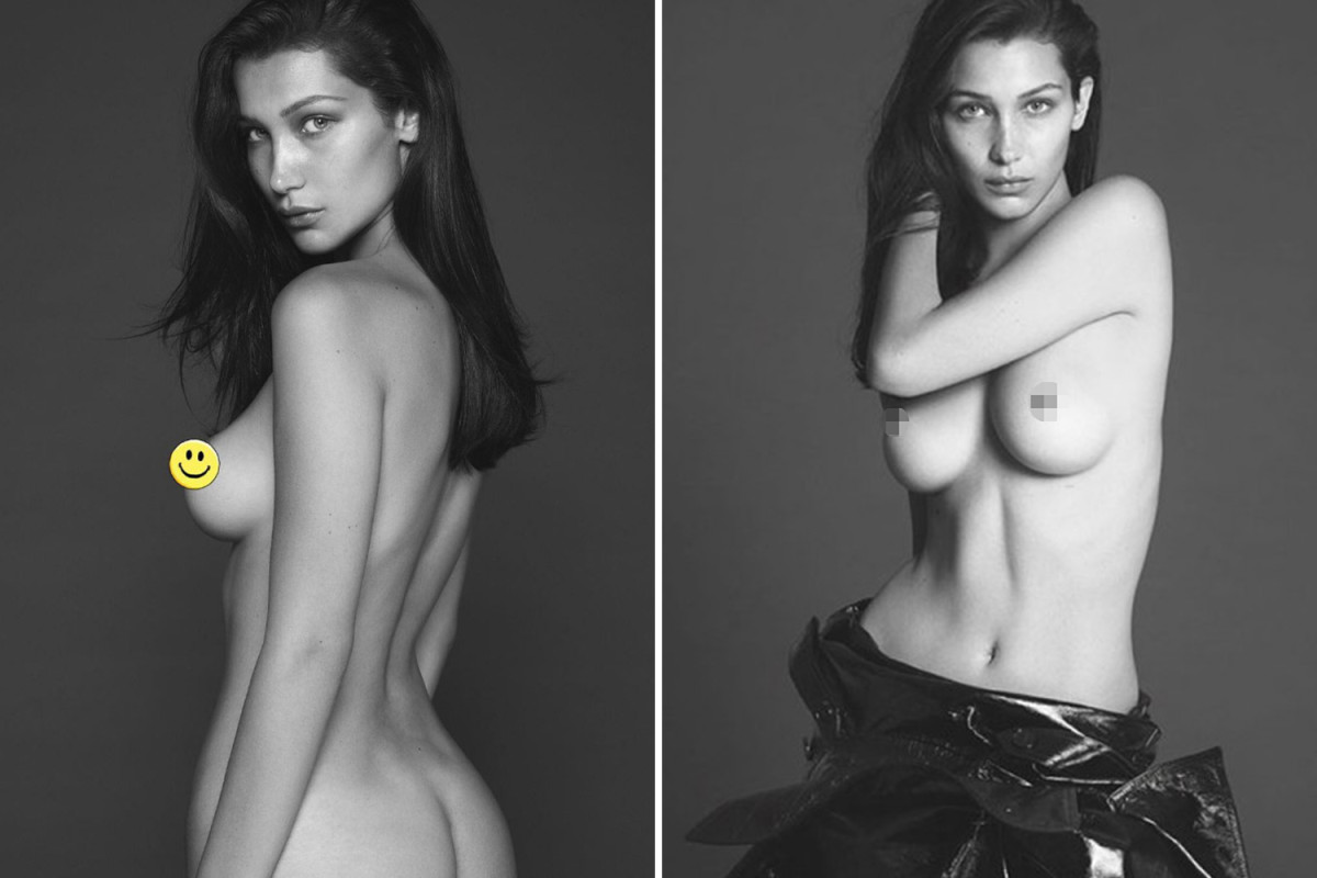 Bella Hadid poses NAKED in striking shoot for Vogue just ...