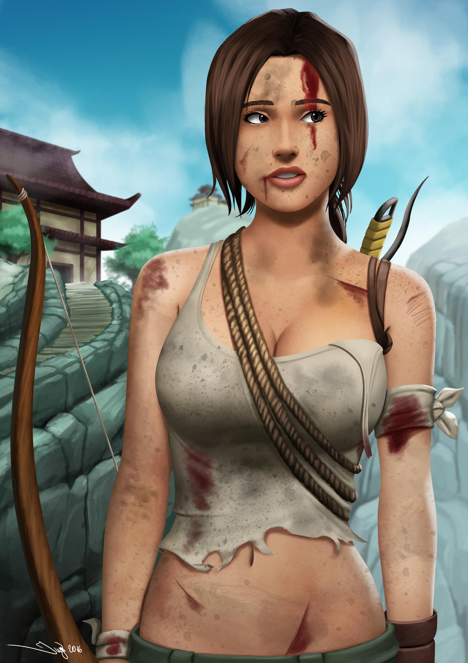 Lara Croft aka Poppy Drayton by LovBlondGirlMuscled on DeviantArt