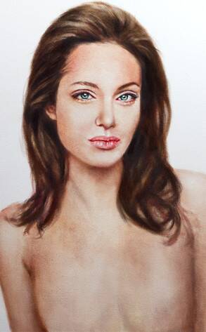 Angelina's Post-Mastectomy Topless Portrait Up for Auction ...