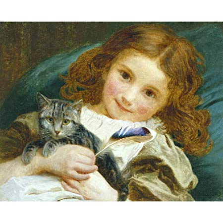 Little Girl with a Kitten, Sophie Anderson: Amazon.co.uk ...