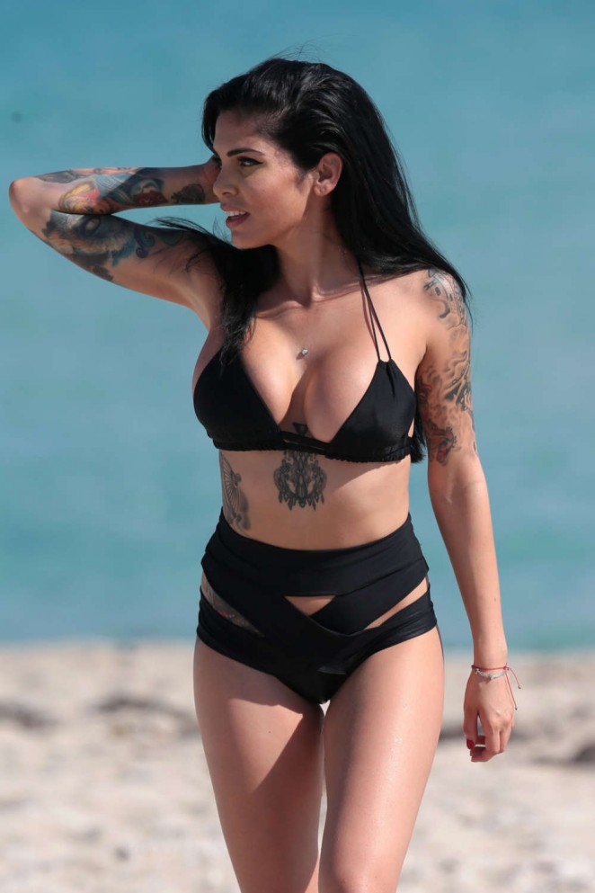 Cami Li â€“ Wearing Bikini on Miami Beach | GotCeleb