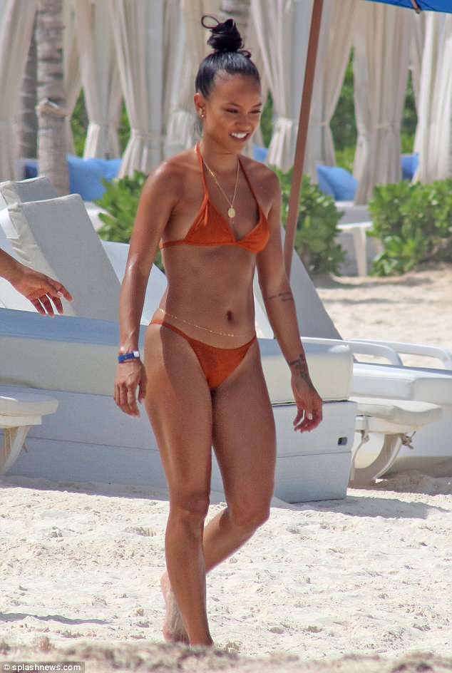 Karrueche Tran is a beach babe in Mexico | Daily Mail Online