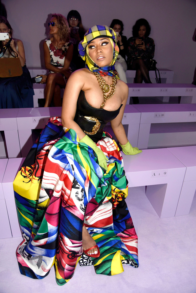 Nicki Minaj Nearly Suffers A Nip Slip At Milan Fashion Week ...
