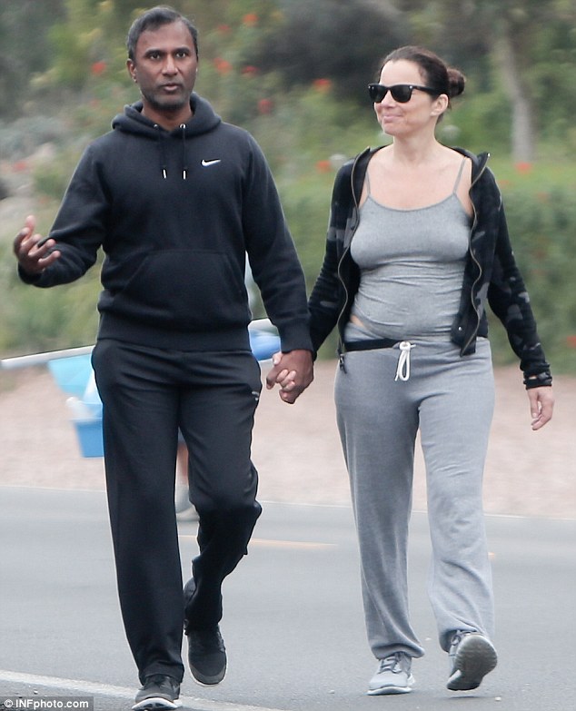 Fran Drescher goes braless on outing with toyboy in Los ...