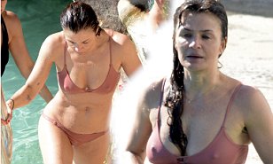 Helena Christensen, 49, flaunts figure in nude bikini in ...
