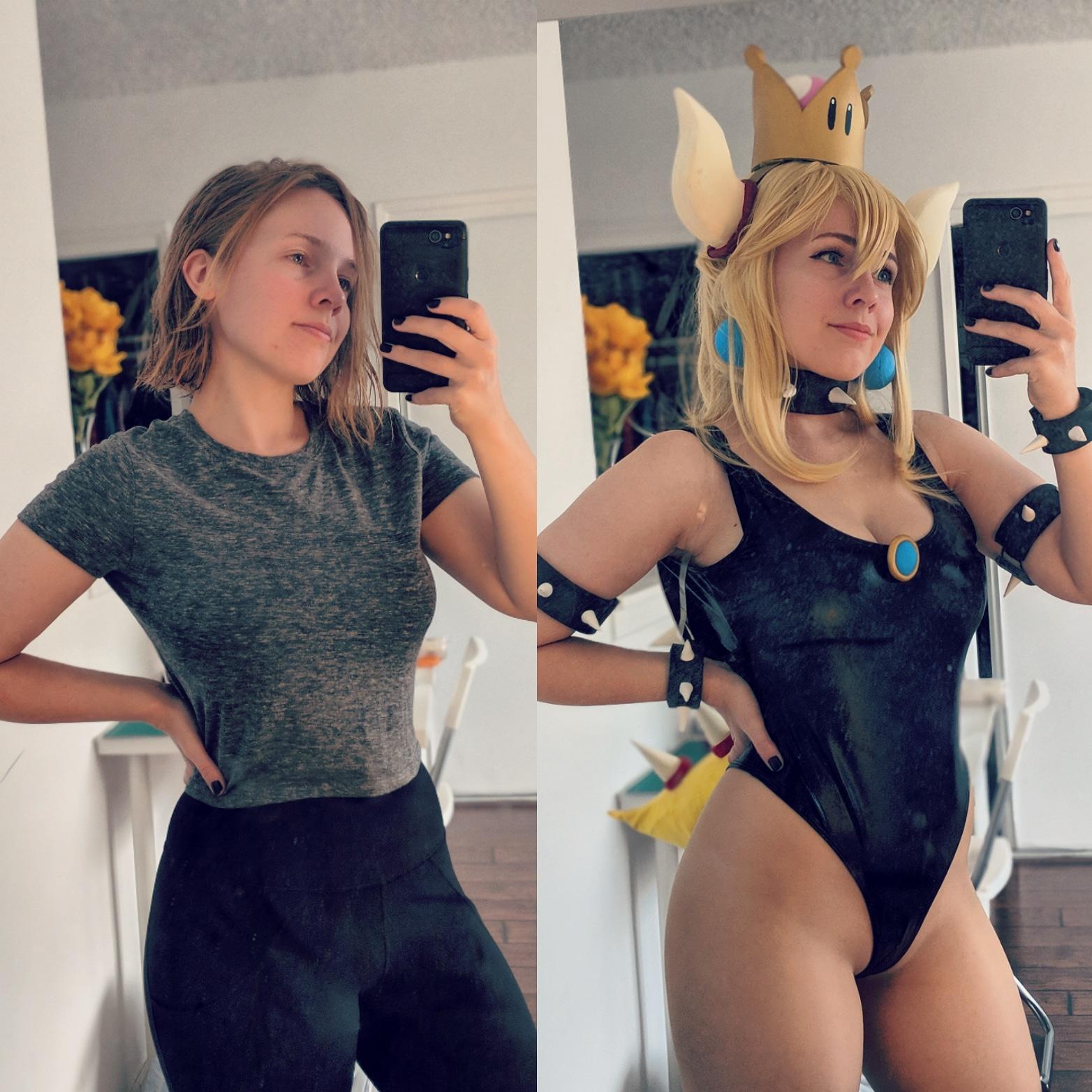 SELF] In and Out of Bowsette Cosplay : cosplaygirls