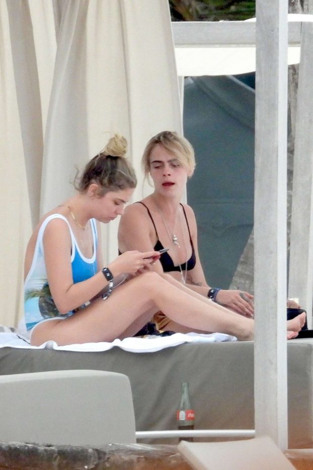 Cara Delevingne and Ashley Benson in Bikini on vacationing ...