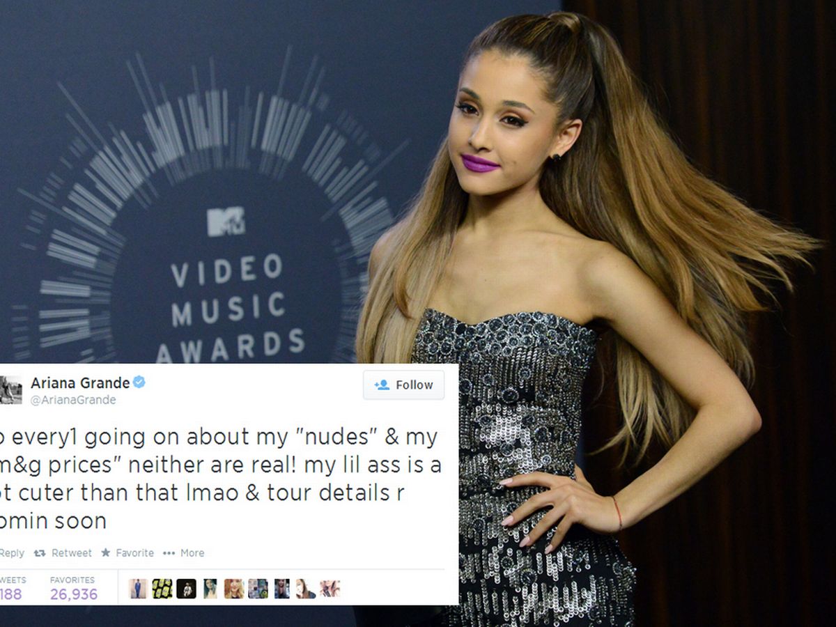 Ariana Grande naked photo leak â€“ Singer says her 'lil a** is ...