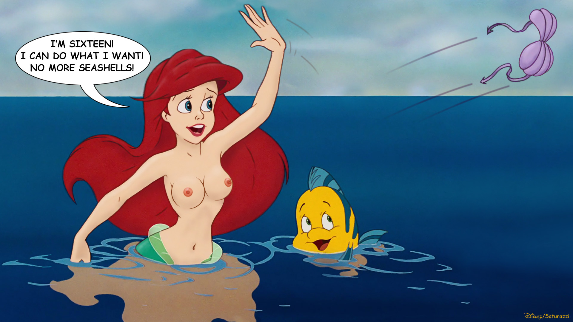 Image 2037538: Ariel Flounder Saturazzi The_Little_Mermaid edit