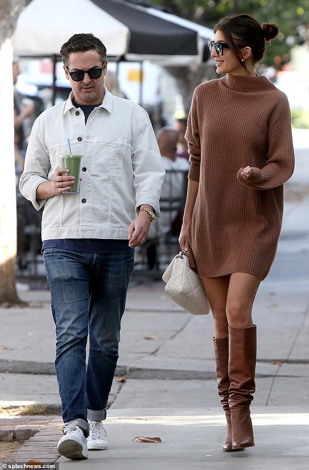 Camila Morrone is the epitome of fall in brown sweater dress ...