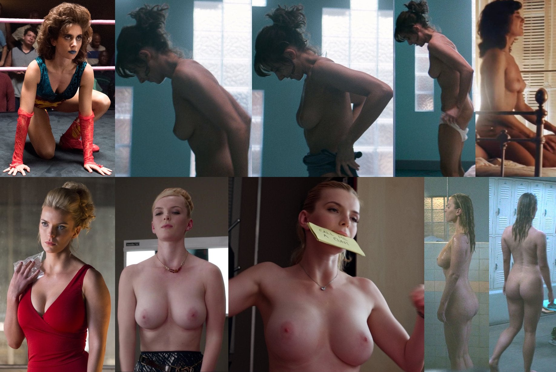 Alison Brie and Betty Gilpin - Nude in Glow : JerkOffToCelebs