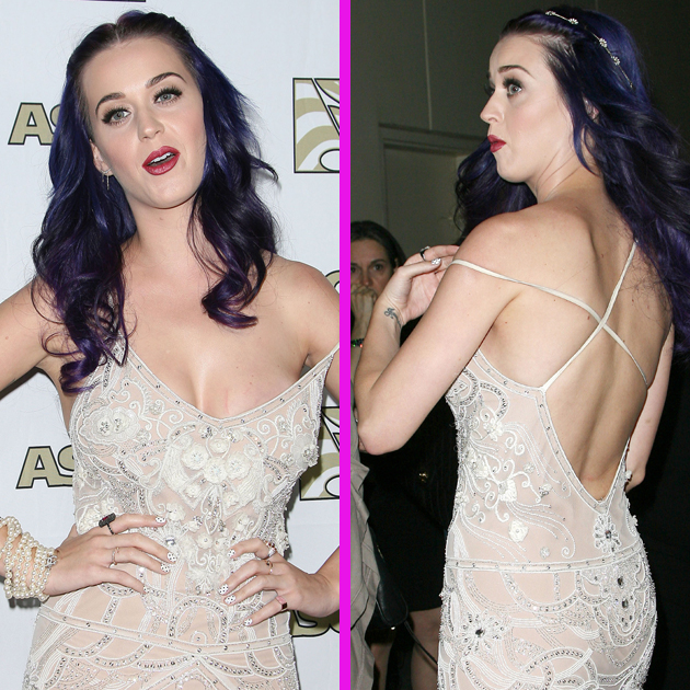 Katy Perry narrowly escapes nipple slip at ASCAP Pop Music.