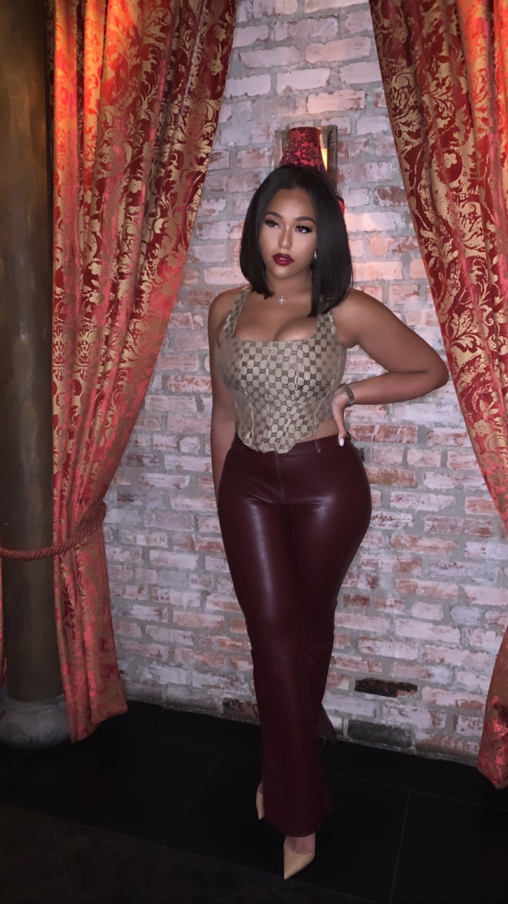 Jordyn Woods Rocks a Bustier and Leather Pants for Her Birthday