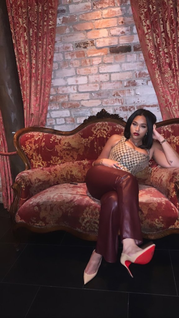 Jordyn Woods Rocks a Bustier and Leather Pants for Her Birthday
