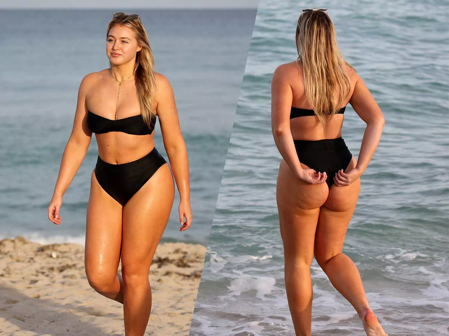 Iskra Lawrence Shows Off Xmas Cakes in Miami