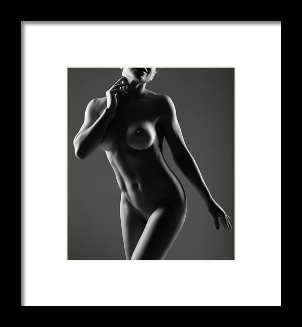 Naked female body women athletes,nude Framed Print by Sergii Malov