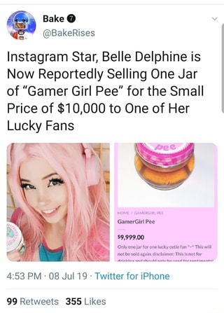 Instagram Star, Belle Delphine is Now Reportedly Selling One Jar of 