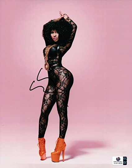 Nicki Minaj Autographed 8X10 Photo Sexy Elevator Heels Black ...
