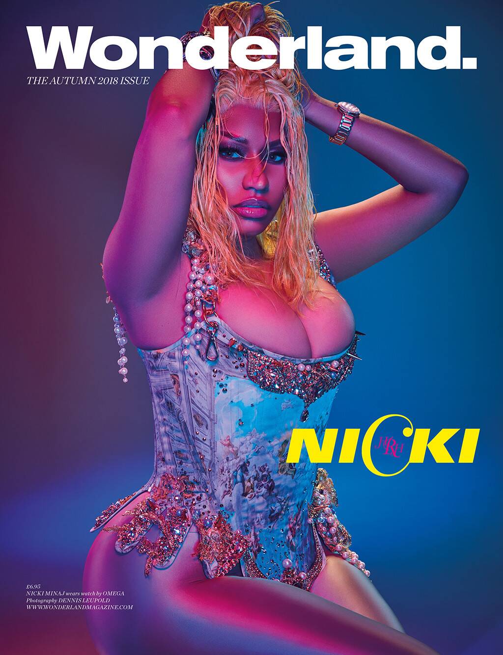 Nicki Minaj Models Leather Lingerie in Sexy Wonderland Shoot - E ...
