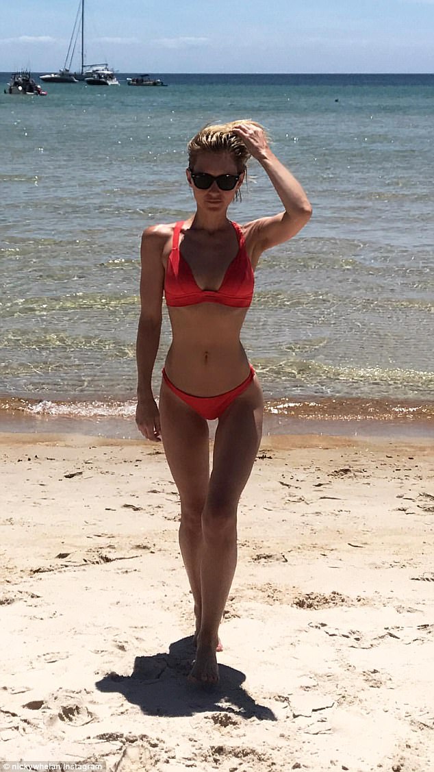 Nicky Whelan SIZZLES in tiny red bikini after her divorce