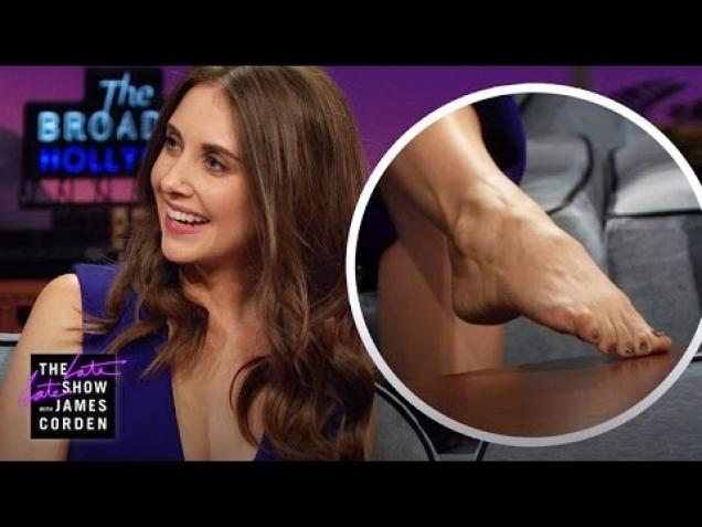 Alison Brie Loves Her Fans Who Love Her Feet - Wow Video