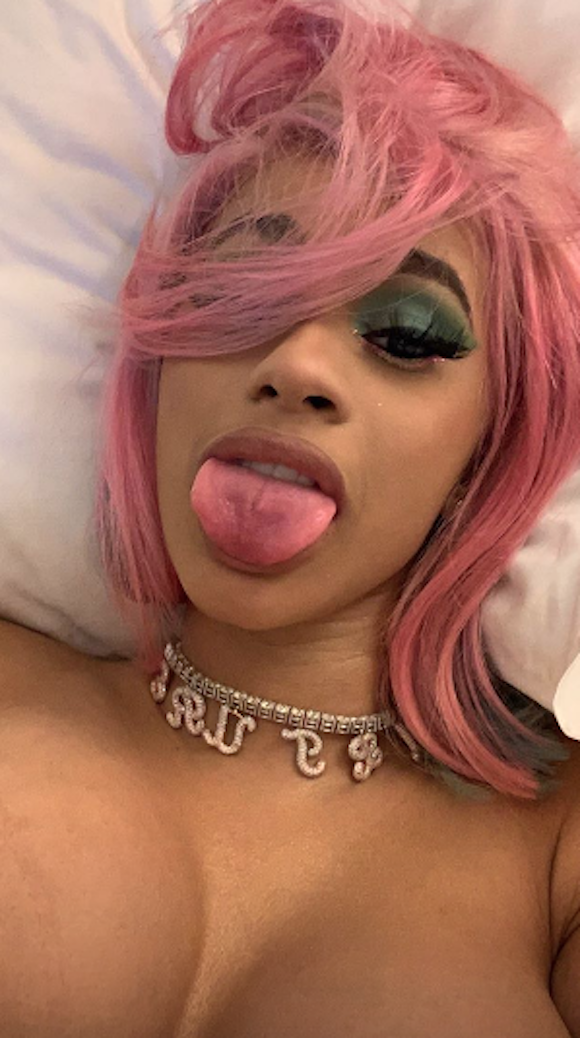 Cardi B Shares Sexy Topless Pic From Bed - LOOK! - Perez Hilton