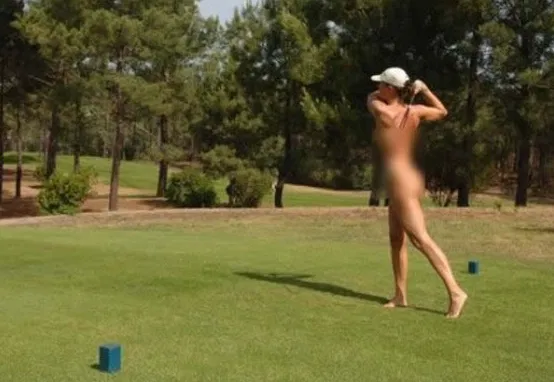 Shock, horror: "Old" people excluded from naked mini golf event.