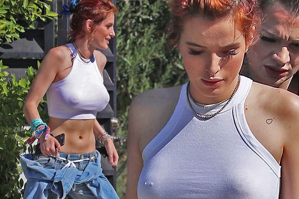 Braless Bella Thorne leaves little to the imagination as she ...