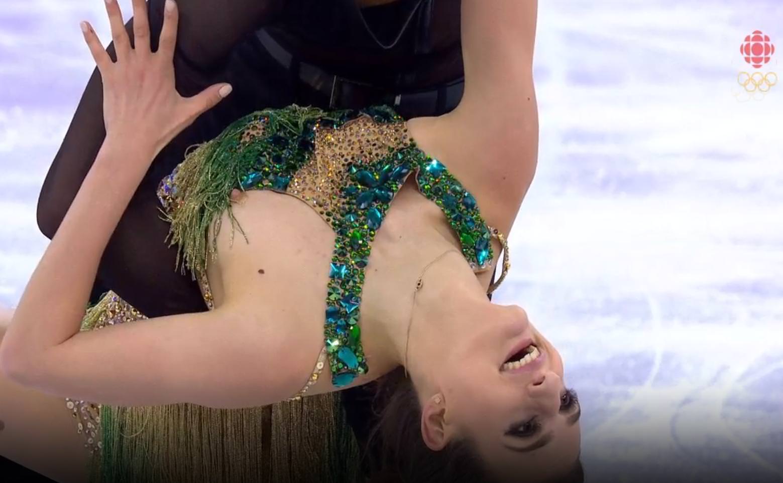 Olympics nip-slip uncensored: Gabriella Papadakis (French ice ...