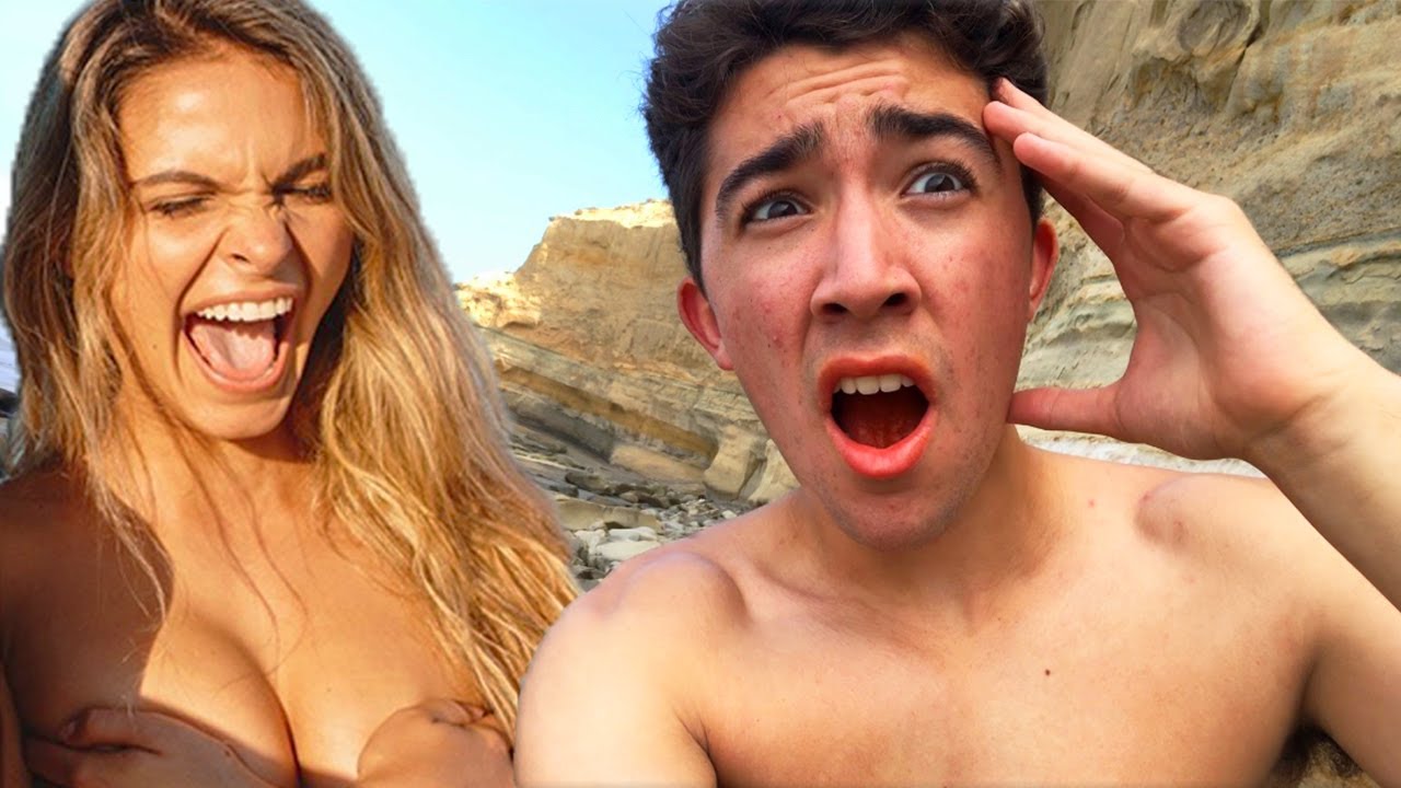 Spending 24 Hours On A NUDE BEACH - Challenge