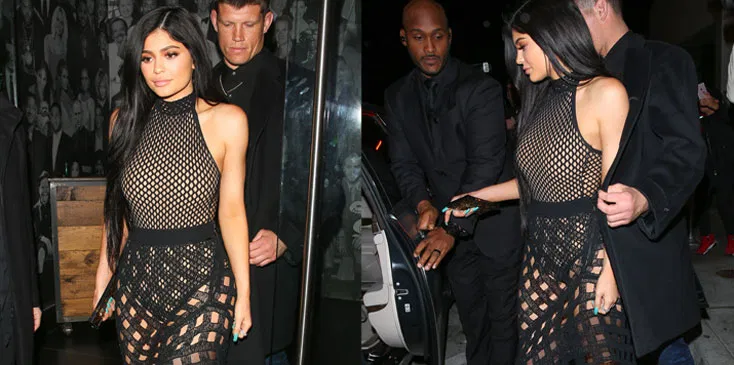 Kylie Jenner Wears See Through Outfit