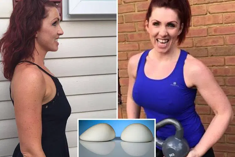 Mum has pioneering Nasa-inspired boob job to perk up her saggy chest left  deflated after breastfeeding